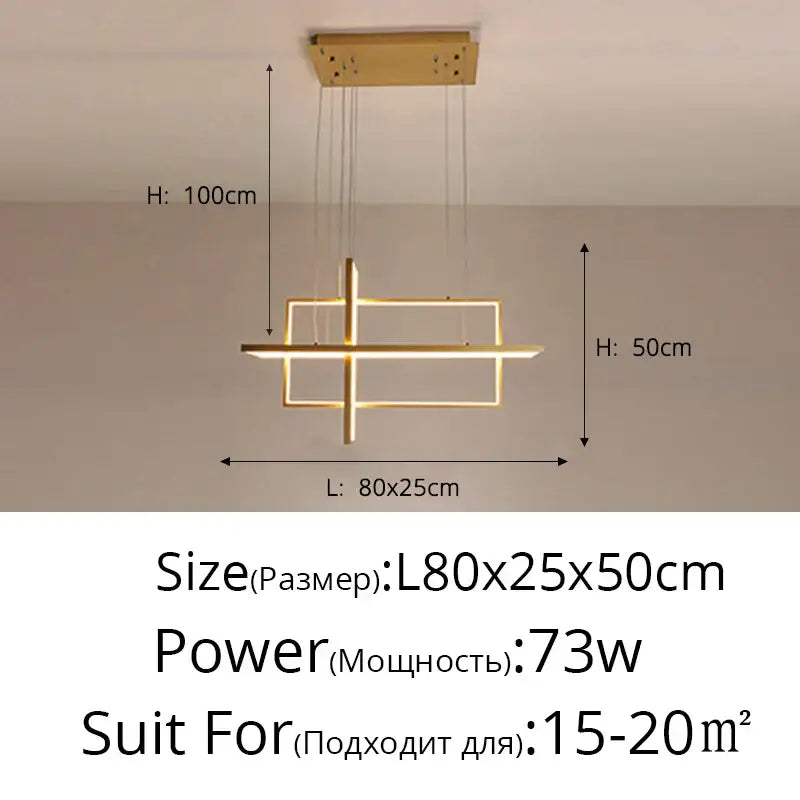 Modern white geometric aluminum pendant light for living room
