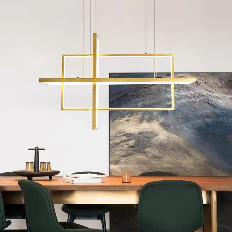 Modern white geometric aluminum pendant light for living room