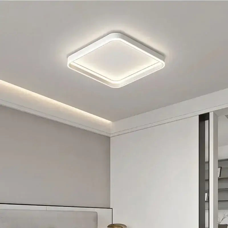 Modern white geometric led ceiling lamp living room light