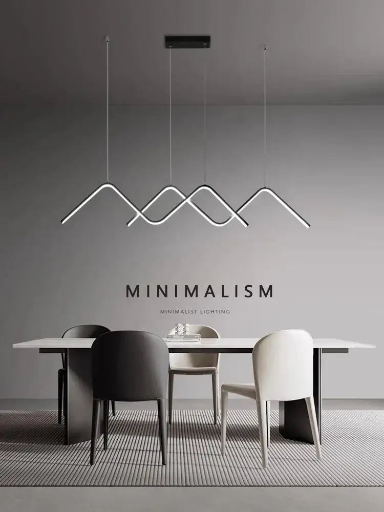 Modern white geometric led pendant light dining room chandelier