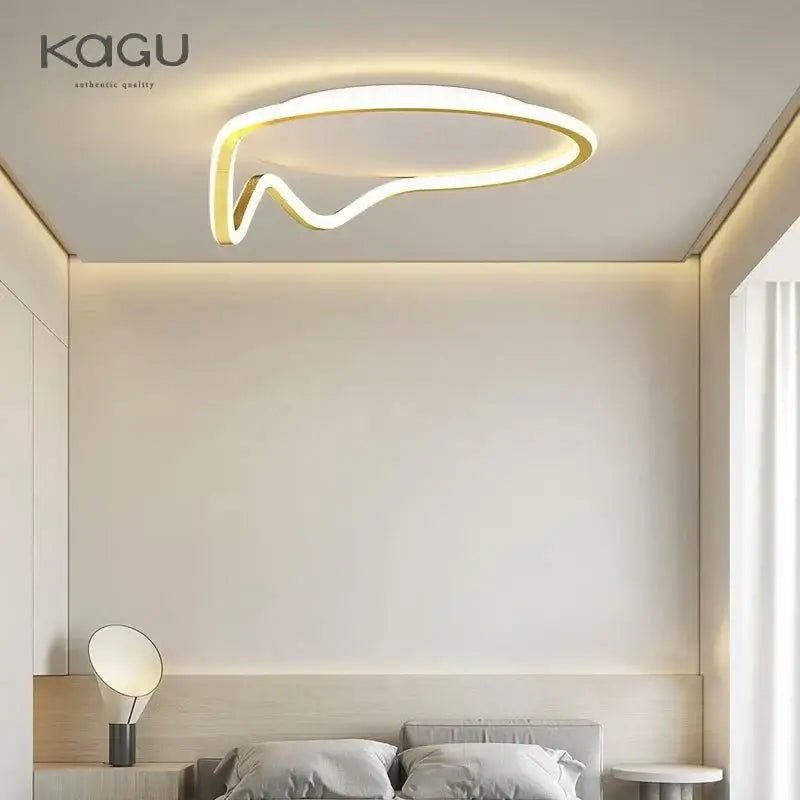 Modern white geometry round led ceiling light for living room