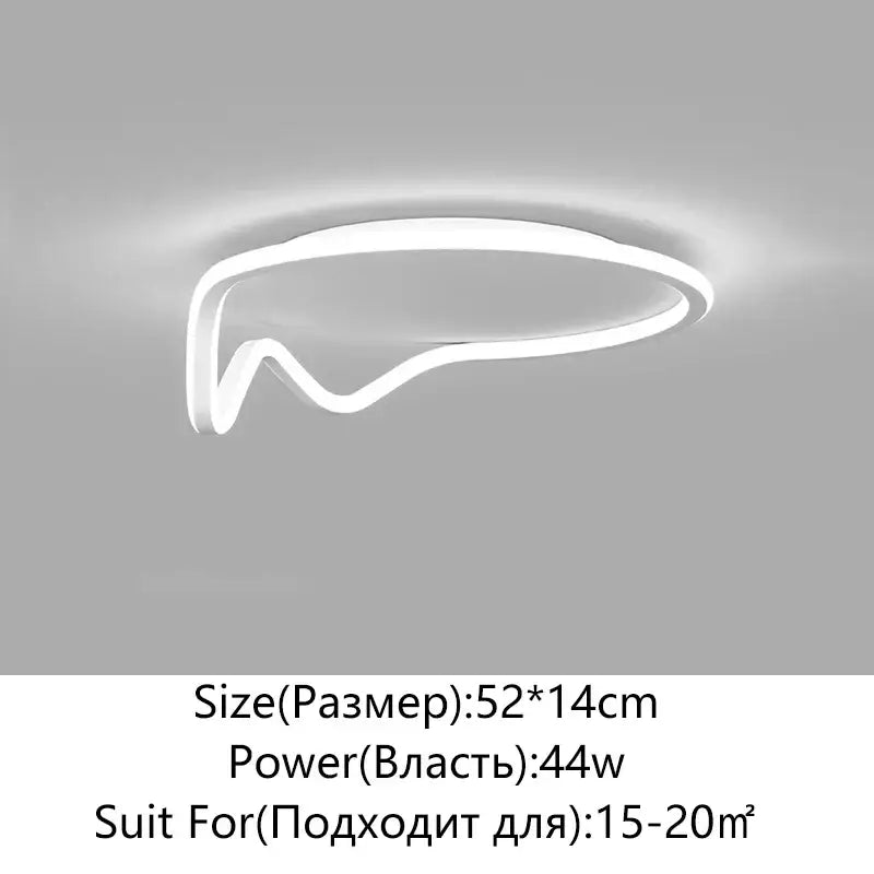 Modern white geometry round led ceiling light for living room