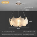 Modern white glass chandelier led circle pendant – dining room