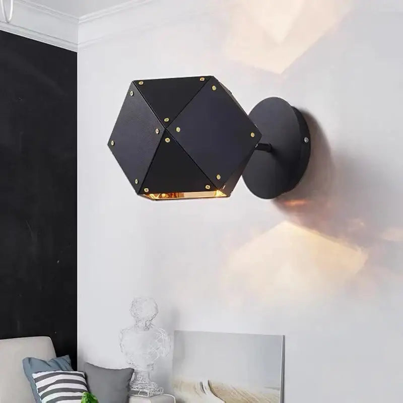 Modern white & gold cube led pendant light for dining room
