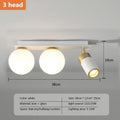 Modern white & gold glass ball led ceiling light living room track