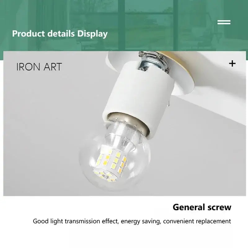 Modern white & gold glass ball led ceiling light living room track