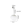 Modern white gregg glass suspension pendant light – villa staircase