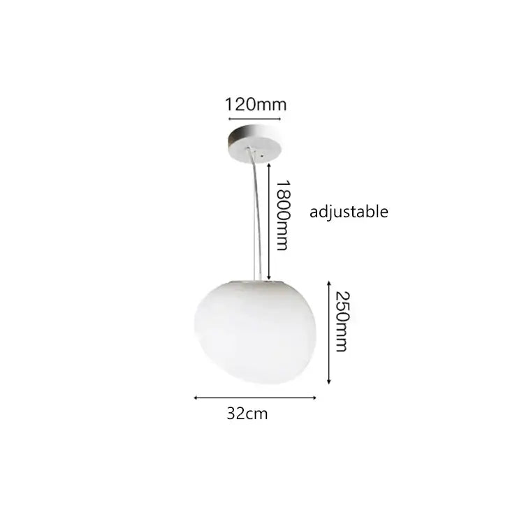 Modern white gregg glass suspension pendant light – villa staircase