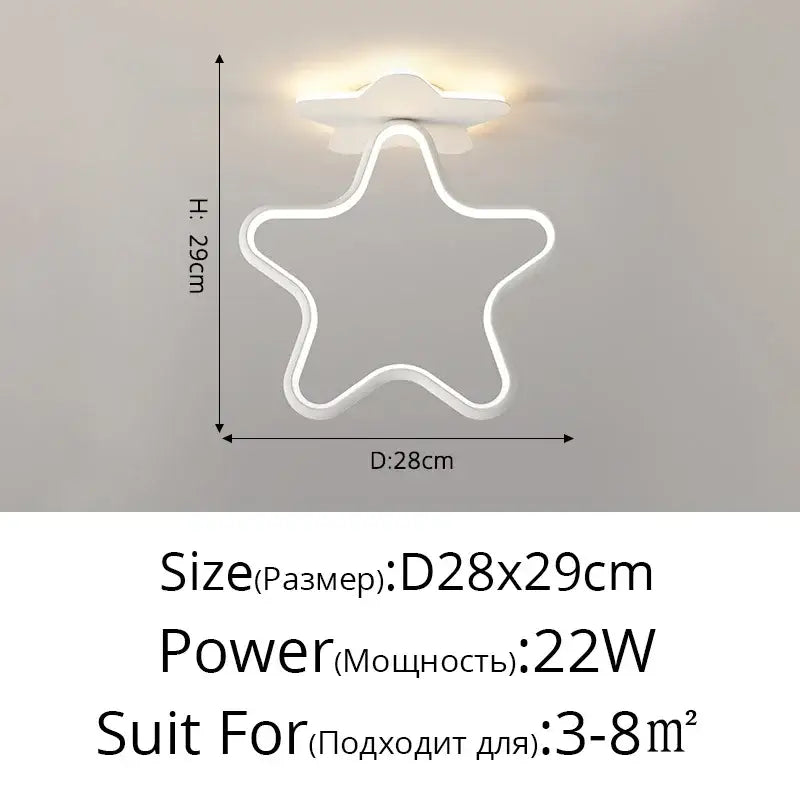 Modern white heart ceiling light bedroom led lighting fixture