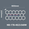 Modern white hexagon ceiling light garage honeycomb design