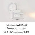 Modern white led bedside wall lamp with usb port – bedroom reading light