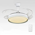 Modern white led ceiling fan with remote control bedroom light