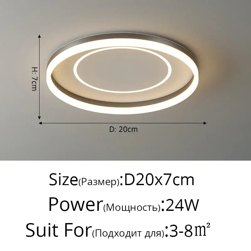 Modern white minimalist led ceiling light strip living room