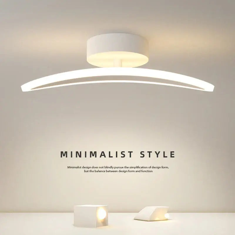Modern white minimalist led ceiling light strip living room