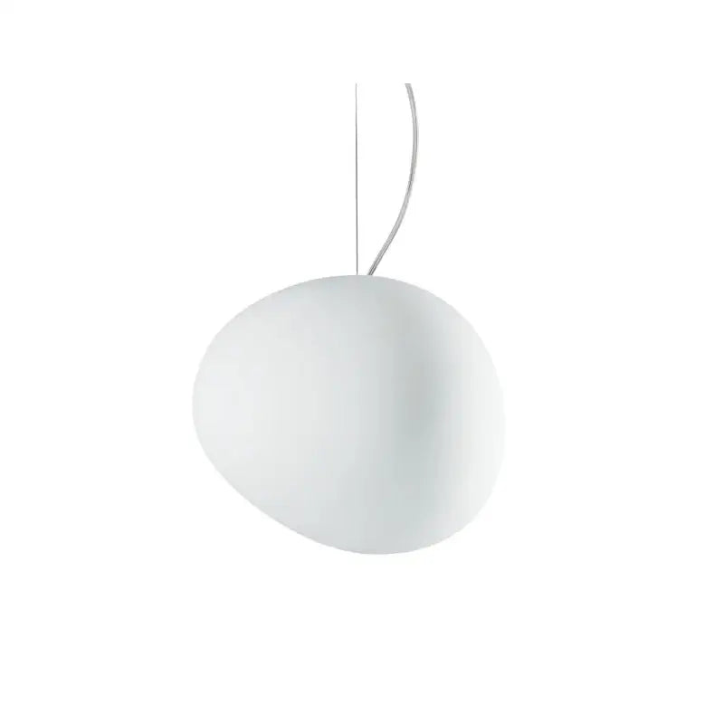 Modern white minimalist spherical pendant lights for villa staircase