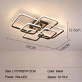 Modern white overlapping led ceiling light for living room