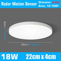 Modern white radar motion sensor ceiling lamp for hallways