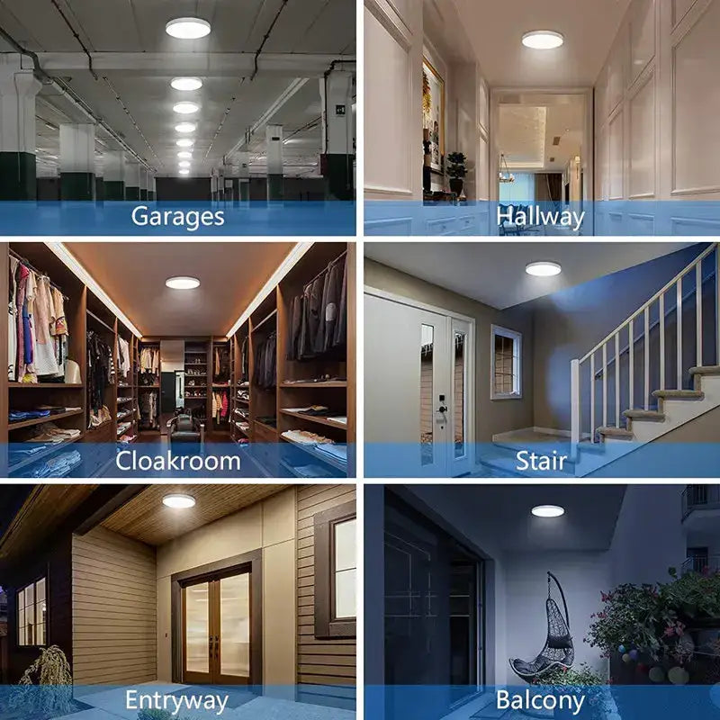 Modern white radar motion sensor ceiling lamp for hallways