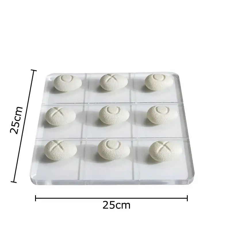 Modern white resin pieces acrylic tic-tac-toe set living room decor