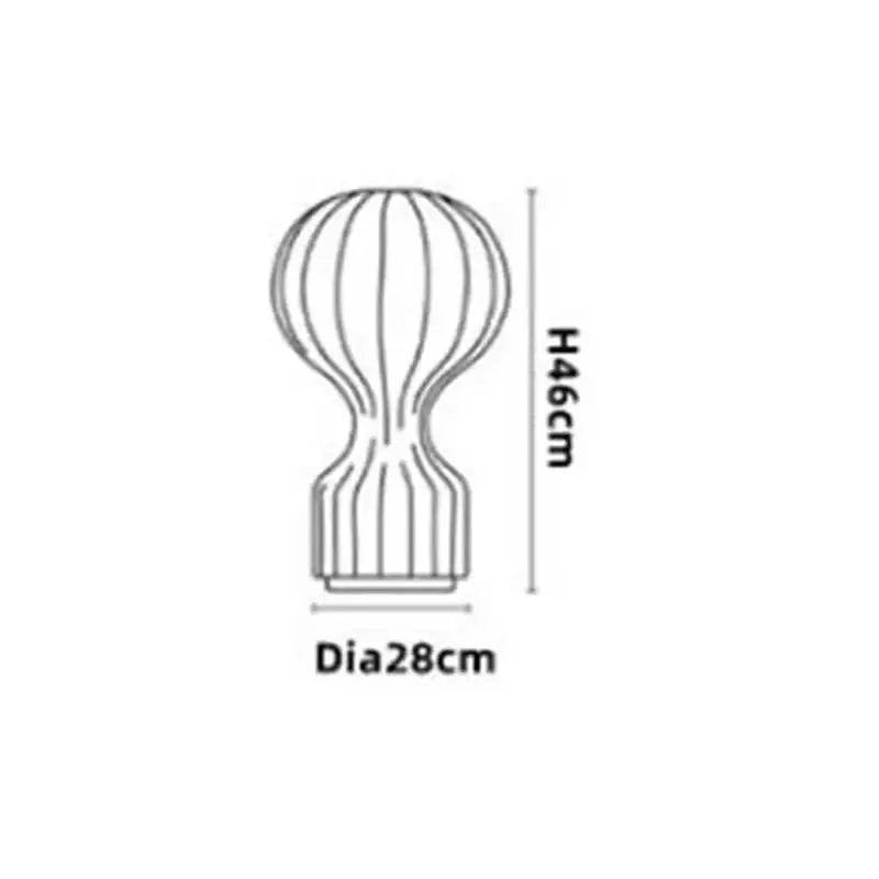 Modern white ribbed silk table lamp bedroom art light