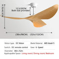 Modern white wood ceiling fan living room sleek wing blades