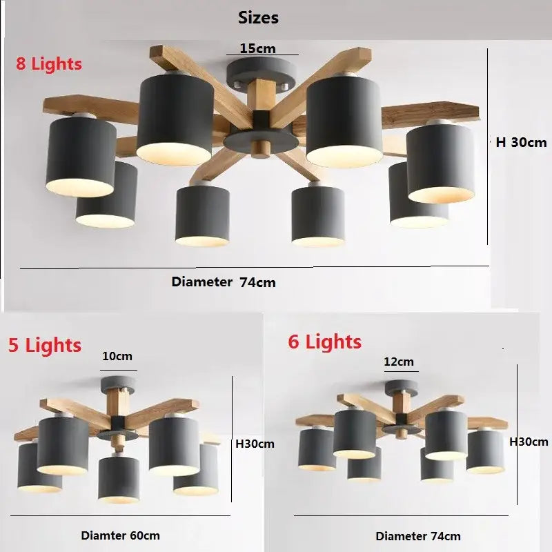 Modern white wood chandelier – kitchen island lighting fixture