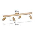 Modern wood 4-light led ceiling lamp kitchen track lighting