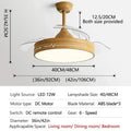 Modern wood and acrylic ceiling fan light bedroom fixture