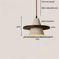 Modern wood and travertine iron led pendant light for living room