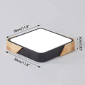Modern wood and white led ceiling light bedroom decor