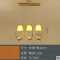 Modern wood bird glass pendant light kitchen hanging lamp