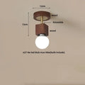 Modern wood & copper led ceiling light for bedroom adjustable spotlight