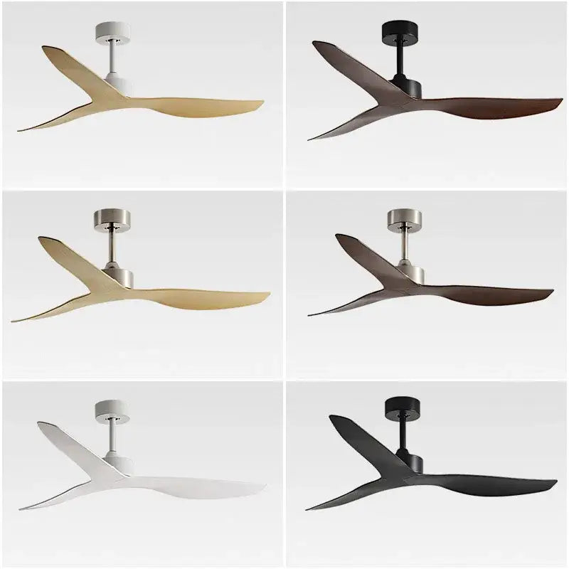 Modern wood industrial wind ceiling fan for living room