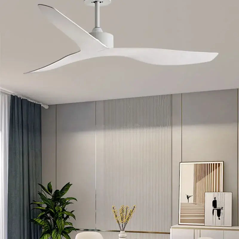 Modern wood industrial wind ceiling fan for living room