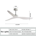 Modern wood industrial wind ceiling fan for living room