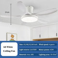 Modern wood led ceiling fan living room with remote control