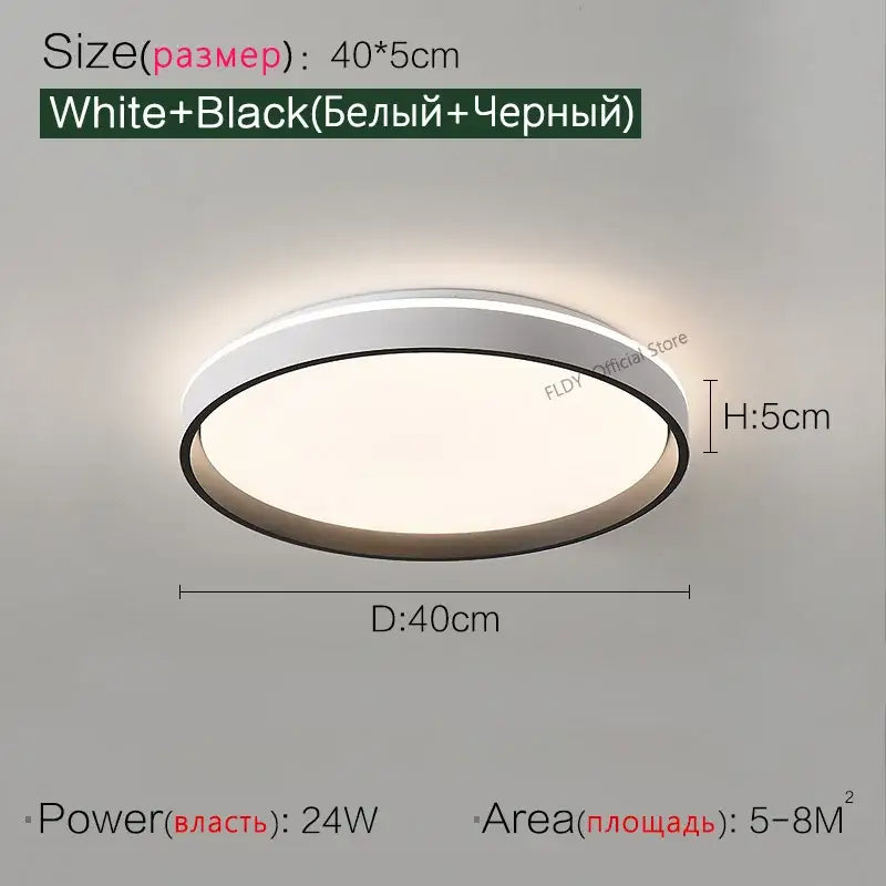 Modern wood led ceiling lamp bedroom circular light