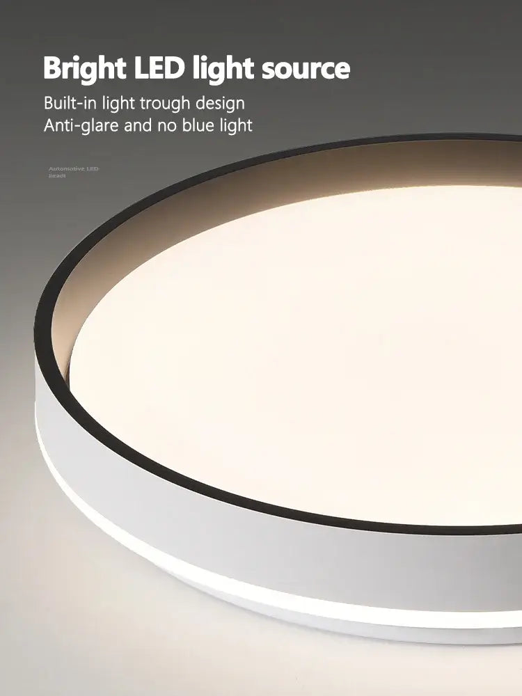 Modern wood led ceiling lamp bedroom circular light