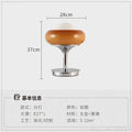 Modern yellow and chrome glass egg tart desk lamp bedroom