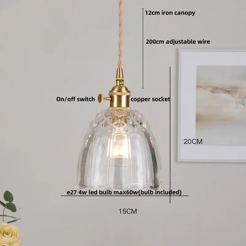 Modern yellow conical pendant light with copper knob for kitchens