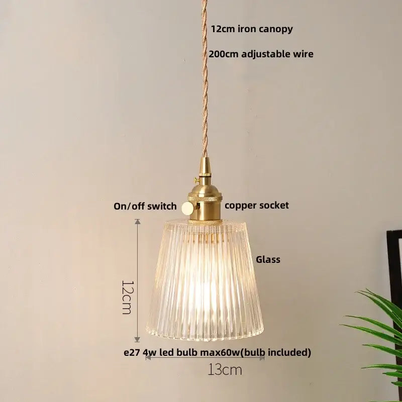 Modern yellow conical pendant light with copper knob for kitchens