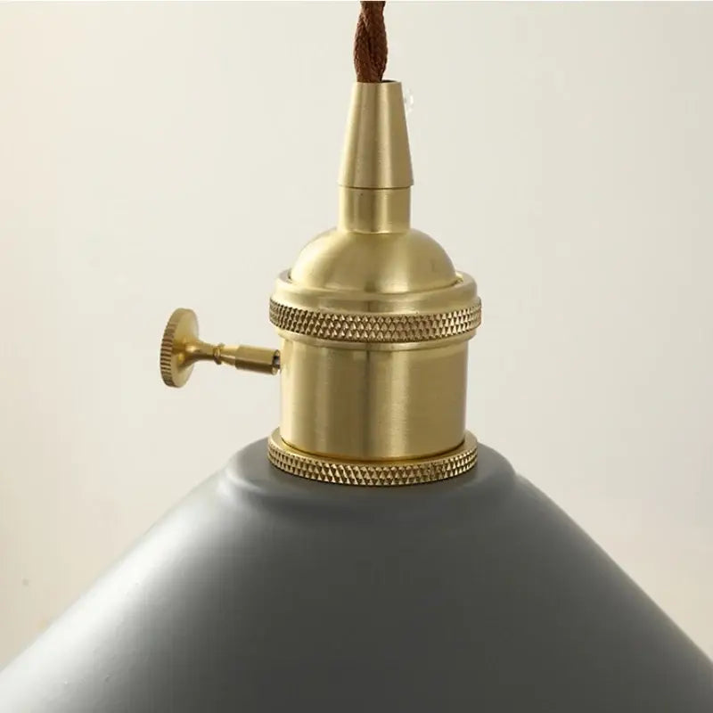 Modern yellow iron lampshade led pendant light kitchen hanging lamp