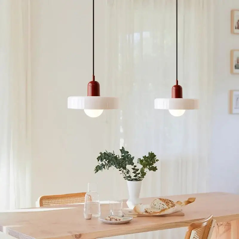 Modern yellow & olive green glass chandelier pendant light bedroom