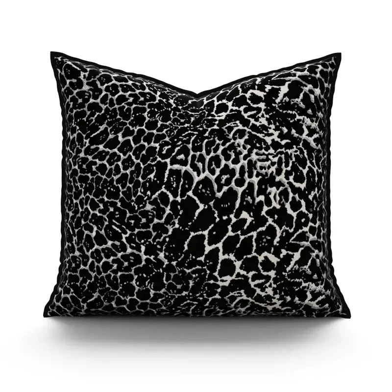 Modern zebra pattern black & cream pillow cover living room decor
