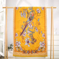 Multicolor gauze flower bath towel – bedroom floral throw blanket