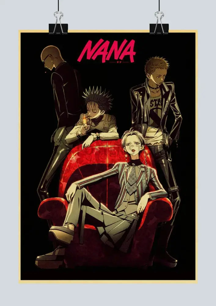 Retro sepia nana anime kraft paper poster bedroom wall decor
