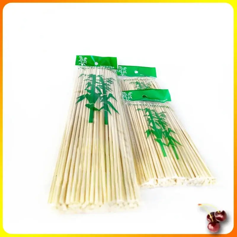 Natural bamboo bbq skewers 100pcs kitchen grilling tool