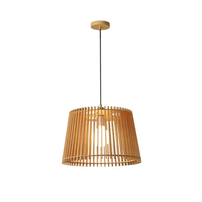 Natural bamboo birdcage chandelier pendant lamp for living room
