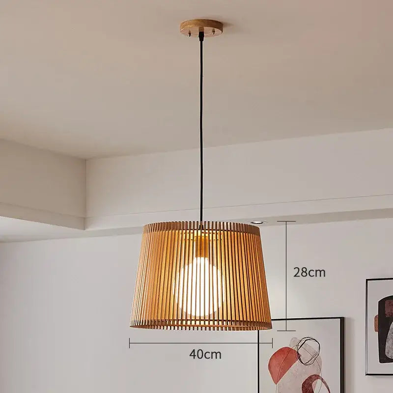 Natural bamboo birdcage chandelier pendant lamp for living room