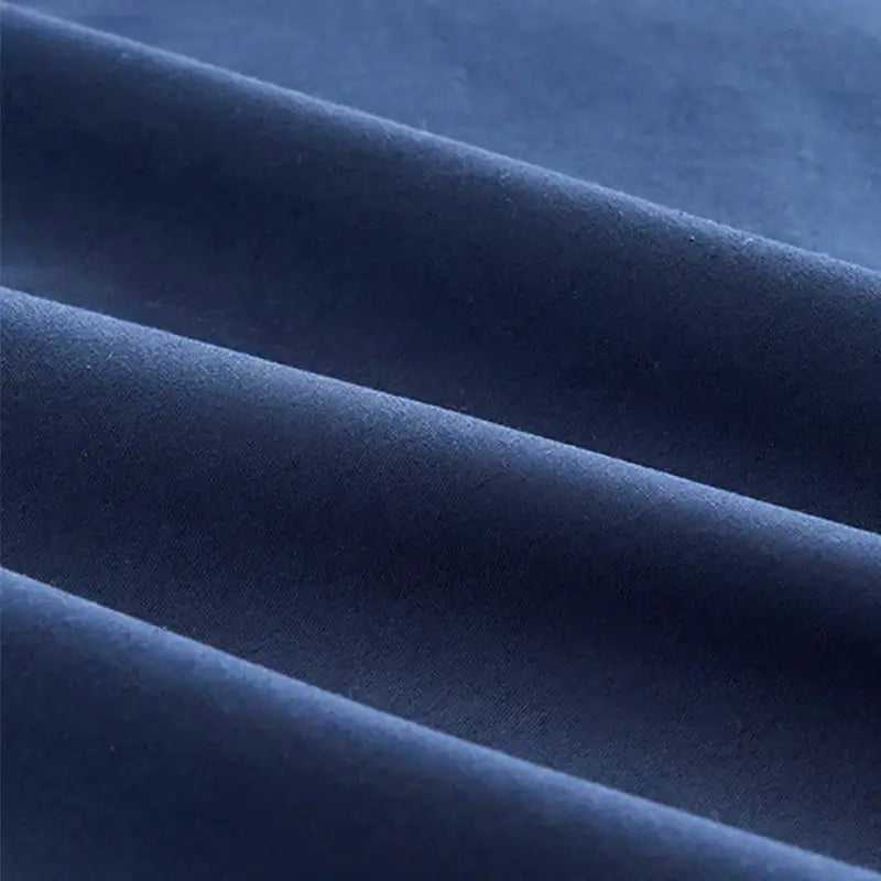 Navy blue solid color decorbites cotton 4pcs bedding set bedroom